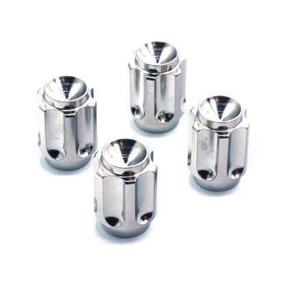 Dress Up Bolts Gear Titanium Valve Stem Caps - Set of 4