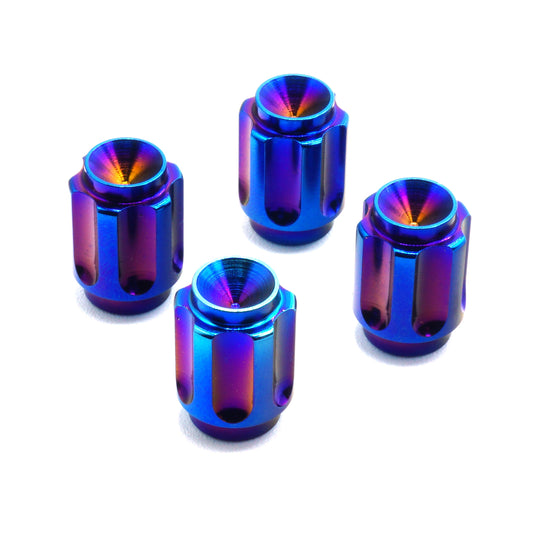 Dress Up Bolts Gear Titanium Valve Stem Caps - Set of 4