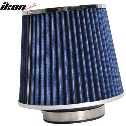 Blue 3" 76MM Inlet Race Performance Air Intake Cone Filter Replacement