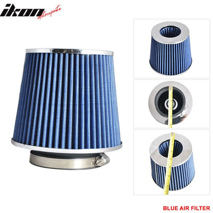 Universal Fitment 3.5 In Race Performance Cold Air Intake Filter Blue