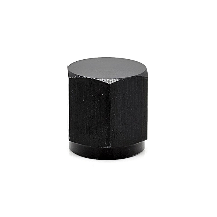 -4AN AN Flare Cap, 6061 Aluminum, Black Hard Anodized