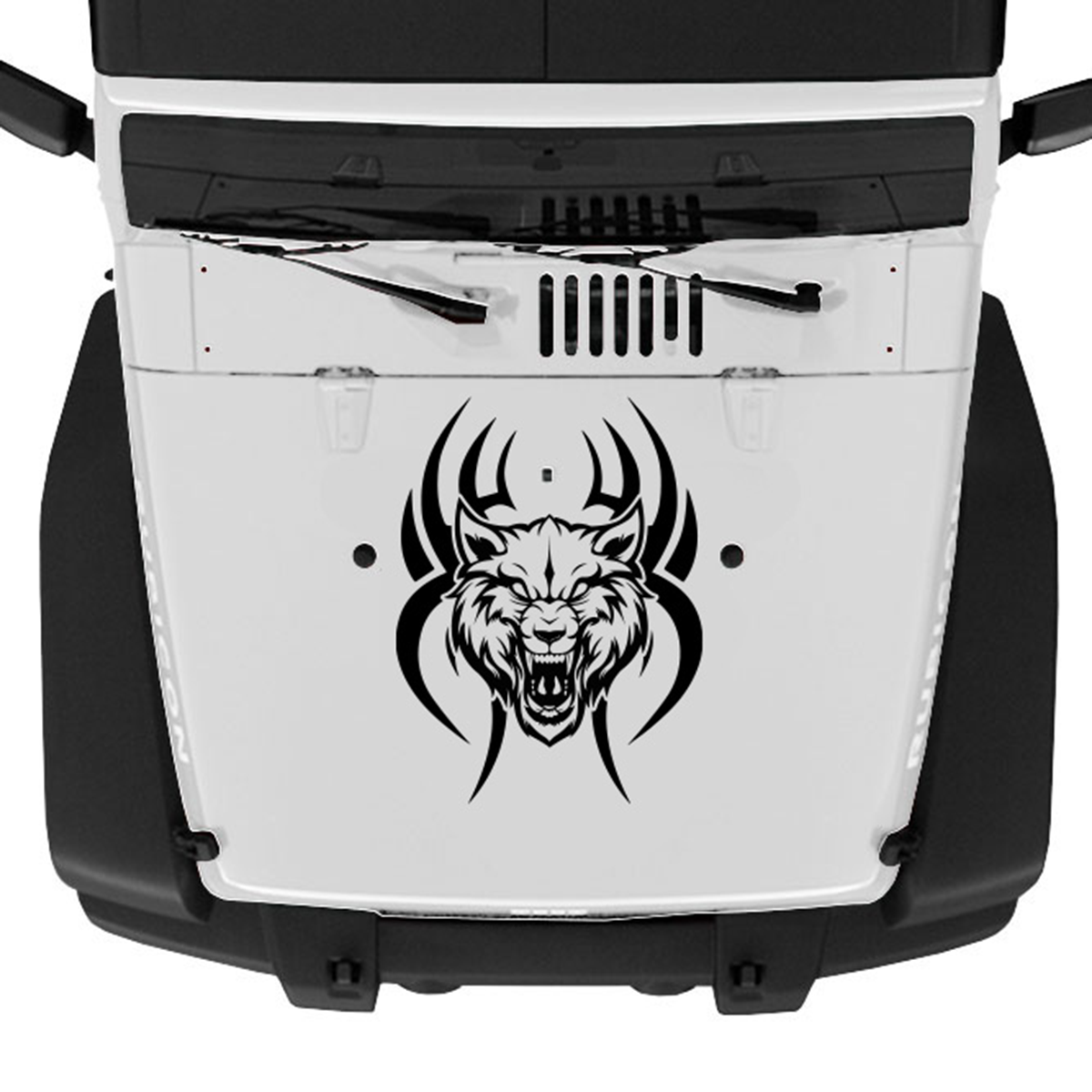 Tribal Wolf Hood Graphic