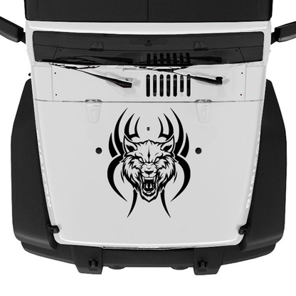 Tribal Wolf Hood Graphic
