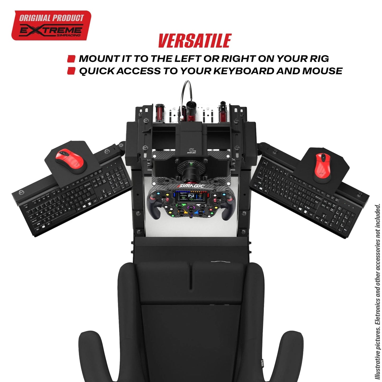ARTICULATED KEYBOARD AND MOUSE TRAY FOR CHASSIS 4.0