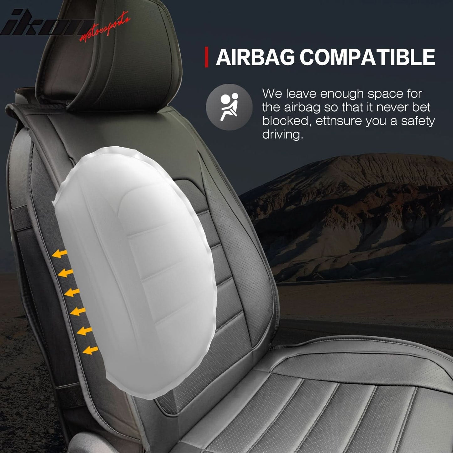 Universal Fit PU Leather Car Seat Covers Cushion Protector - 01 Style