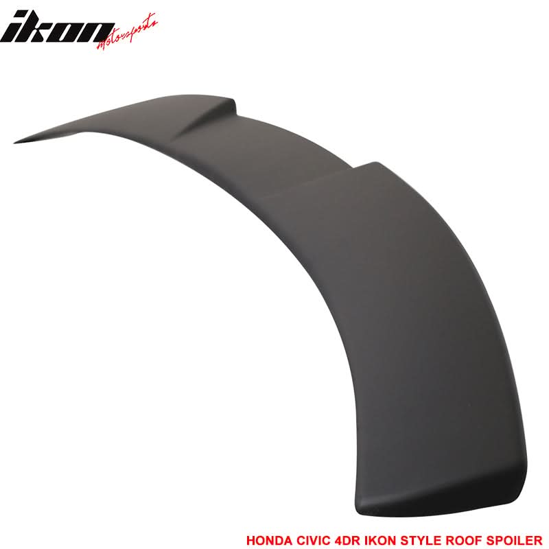 Fits 16-21 Civic X 10th Gen Sedan Roof Spoiler OE Window Visor ABS