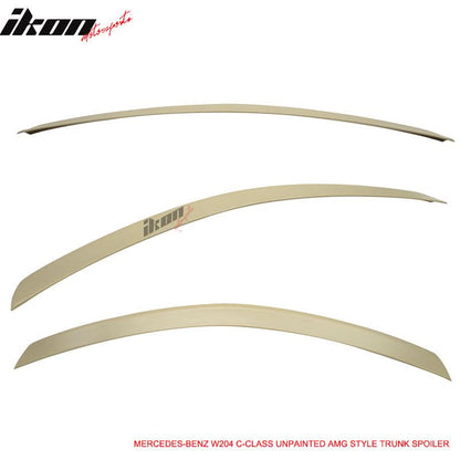 2008-2014 Benz C-Class W204 AMG Style Unpainted Rear Spoiler Wing ABS