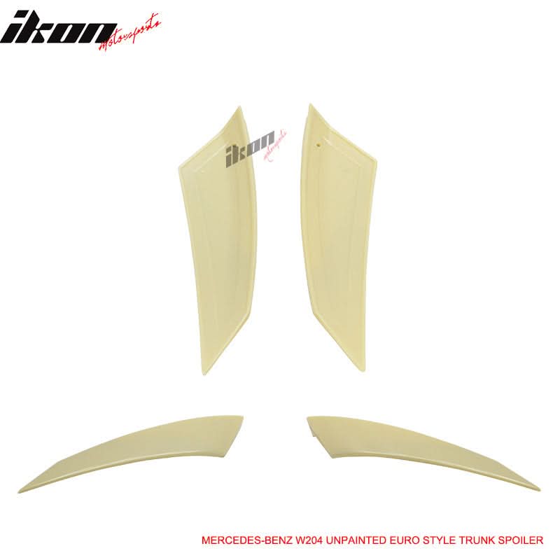 Fits 08-14 Mercedes-Benz W204 C-Class Euro UnRear Spoiler Wing - ABS
