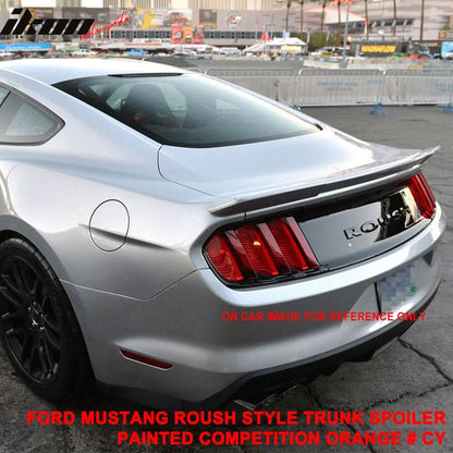 Fit 15-23 Ford Mustang Coupe Rear Spoiler Wing #CY-Competition Orange