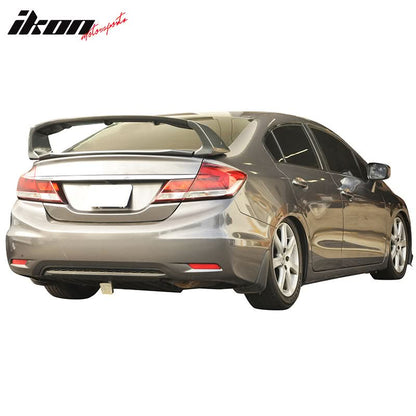 2012-2015 Honda Civic 4Dr Mugen Style Painted Trunk Spoiler Wing ABS
