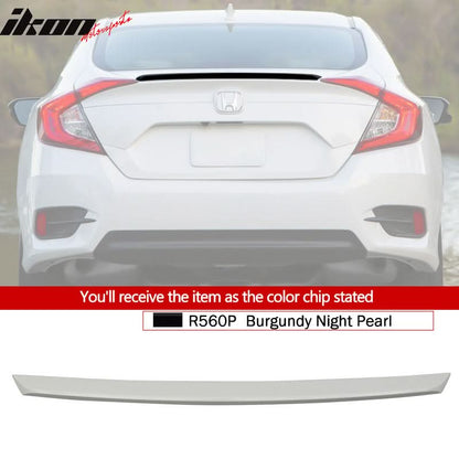 2016-2021 Honda Civic 4Dr Sedan Rear Trunk Spoiler Ducktail Wing Lip