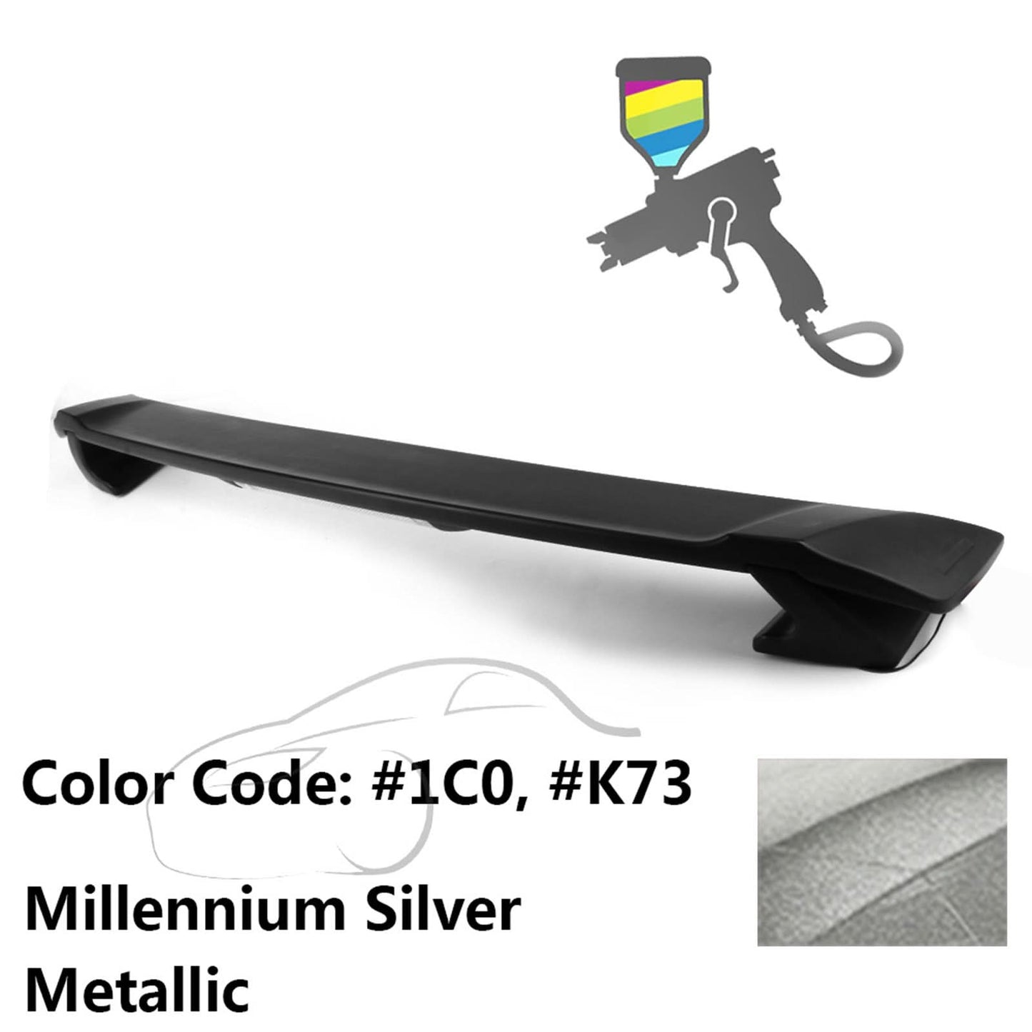2009-2013 Corolla Sedan Sportivo Trunk Spoiler & LED Brake Light ABS