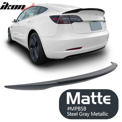 2017-2023 Tesla 3 Sedan 4-Door IKON V Trunk Spoiler ABS