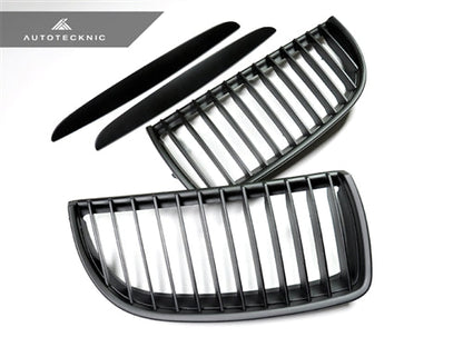 AutoTecknic Stealth Black Front Grille Set - E90 Sedan / E91 Wagon | 3 Series