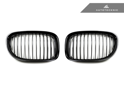 AutoTecknic Gloss Black Front Grille Set - F01/ F02 7-Series