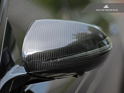 AutoTecknic Replacement Version II Dry Carbon Mirror Covers - Mercedes-AMG X290 GT43 | GT50 | GT53 | GT63