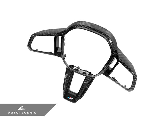 AutoTecknic Carbon Fiber Steering Wheel Trim - BMW G45 X3 M-Sport