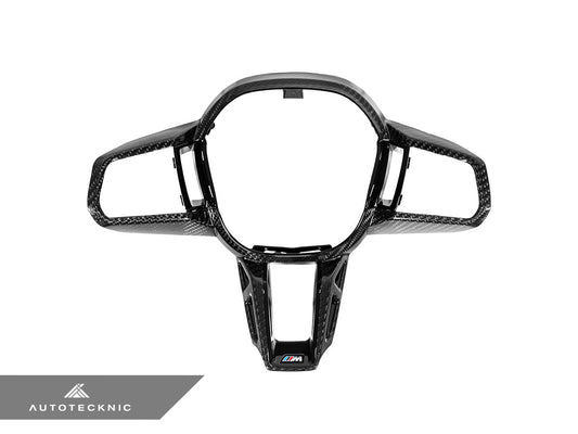 AutoTecknic Carbon Fiber Steering Wheel Trim - BMW G45 X3 M-Sport