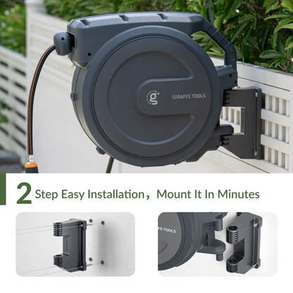 Retractable Garden Hose Reel-5/8in-90ft