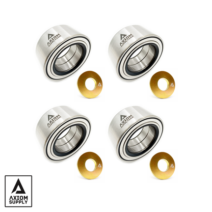Axiom Supply Polaris Lifetime Warranty Wheel Bearing 4 Pack w/ Axle Washers RZR XP 2014 - 2023