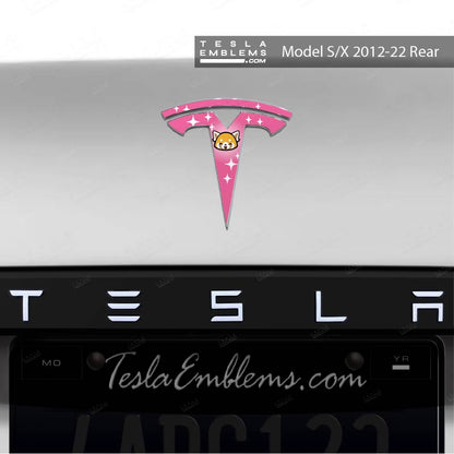 Aggretsuko Tesla Emblem Decals (Front + Back) | Model S
