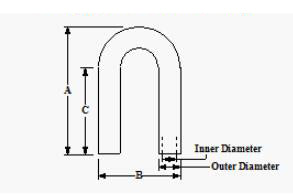 1.250" OD 16ga 180° Mandrel Bend - Polished OD - 6061 Aluminum - (1.875" CLR / 6.000" Legs)