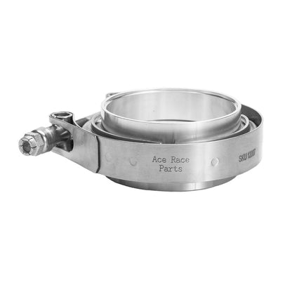 1.750" V-Band Assembly - Aluminum "Male + O-Ring/Female" Flanges, 304 Stainless Clamp