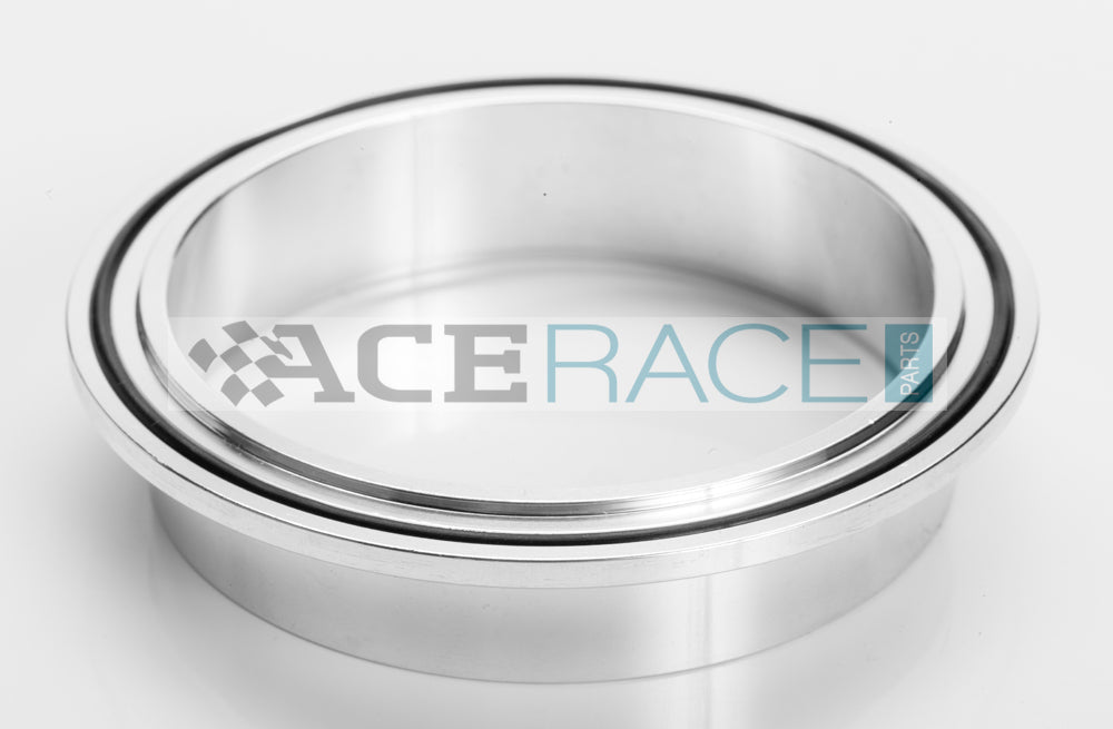 4.000" V-Band Assembly  - Aluminum "Male + O-Ring/Female" Flanges, 304 Stainless Clamp