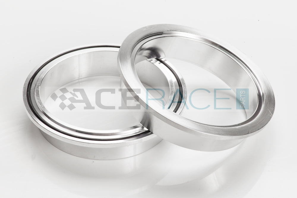 4.000" V-Band Assembly  - Aluminum "Male + O-Ring/Female" Flanges, 304 Stainless Clamp
