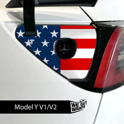 American Flag Tesla Charge Port Wrap | Model Y