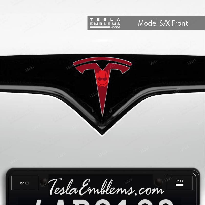 Ant Man Tesla Emblem Decals (Front + Back) | Model S