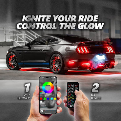 AURA PRO LED Aluminum Underglow Lighting Kit Bluetooth Enabled App