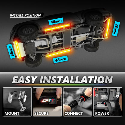AURA PRO LED Lighting Kit Bundle ( Underglow + Grille + Interior ) - Bluetooth APP and Remote Controlled