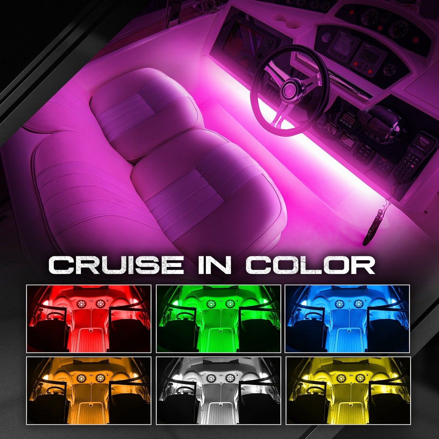 AURA Under The Hood Bundle ( Interior LED Kit + Engine Bay LED Kit + Grille LED Kit ) - Remote Control