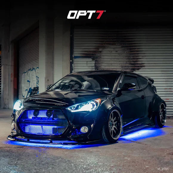 AURA PRO Exterior Pack Bundle (Grille LED Kit + Underglow LED Kit + Photon RGB Rock Light Kit) - Bluetooth  APP and Remote Controlled