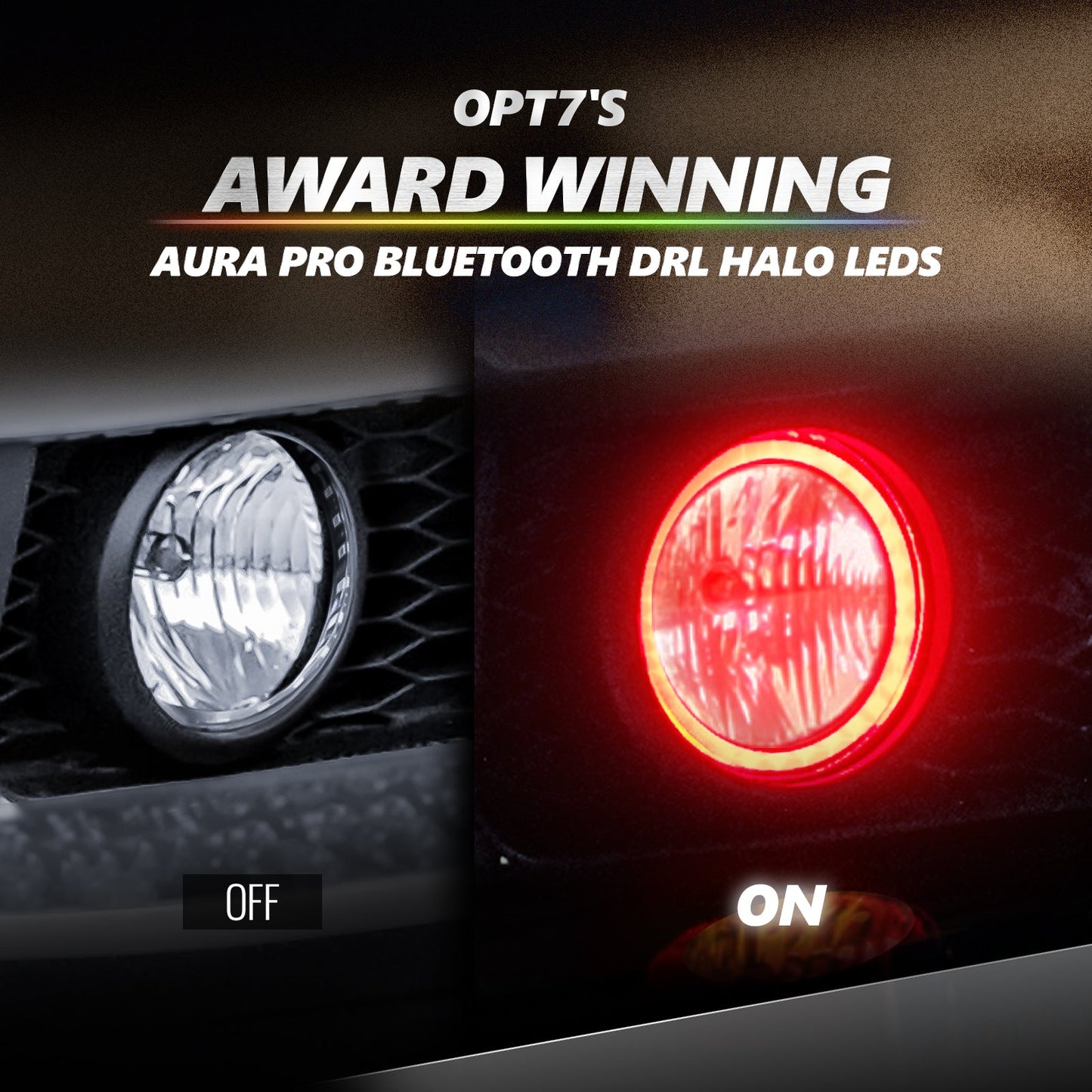 AURA 5th gen (S197) Mustang Bundle: RGB Halo O rings + Grille + Interior w- Bluetooth  APP and Remote Controlled