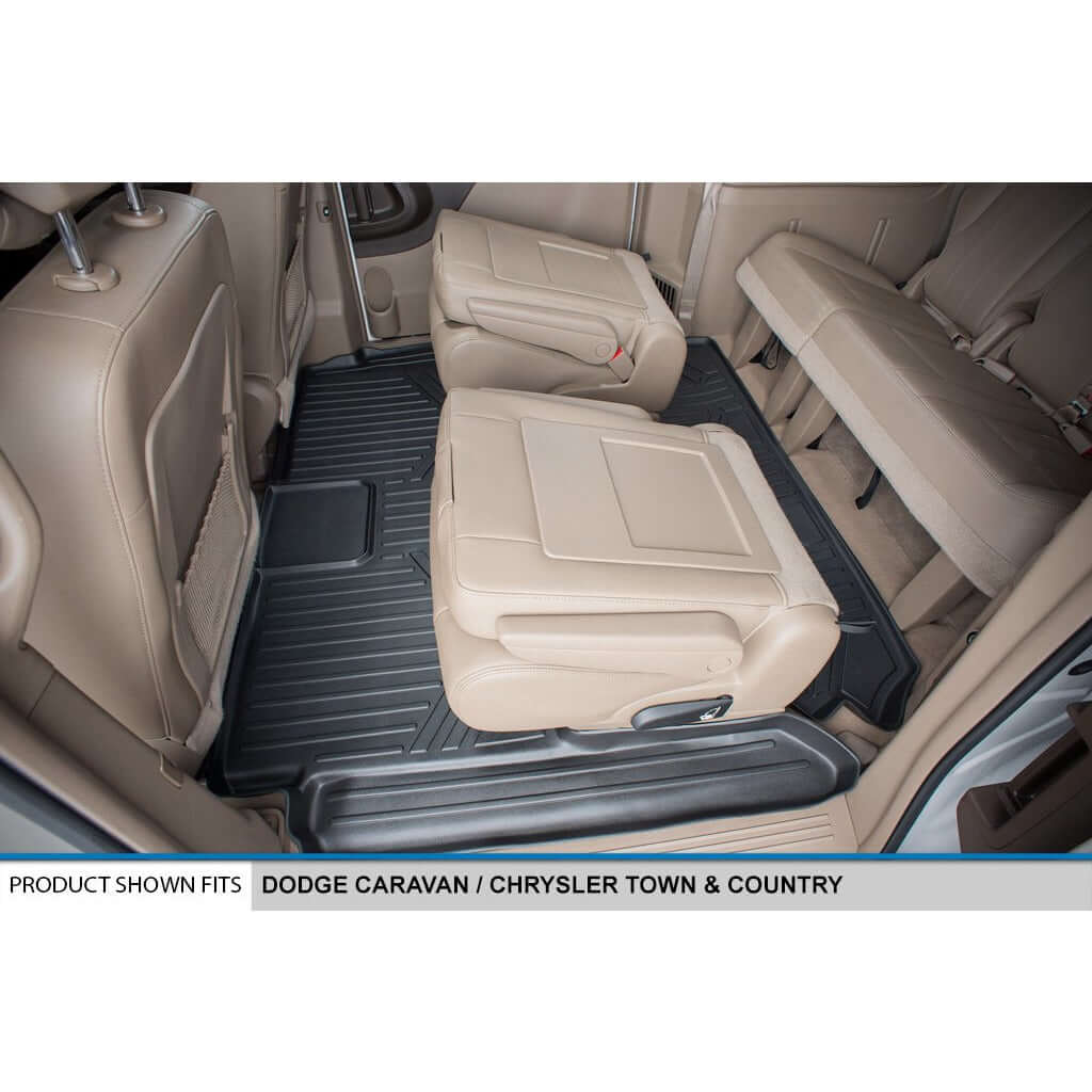 Smart Trim™ Floor Liners For 2013-2020 Dodge Grand Caravan (2nd Row Bucket) and no Super Console
