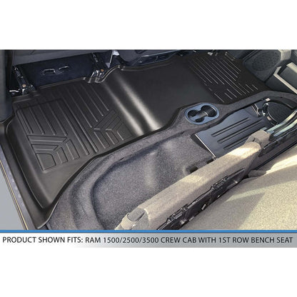 SMARTLINER Floor Liners for 2009-2012 Dodge Ram 1500 / 2010-2012 2500/3500 Crew Cab (4 Full Size Doors)