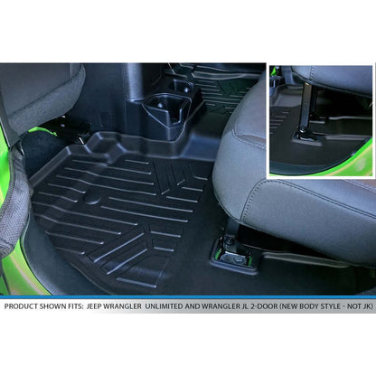 SMARTLINER Floor Liners for 2018-2024 Wrangler JL Unlimited (No Sub and No Flat Load Floor)
