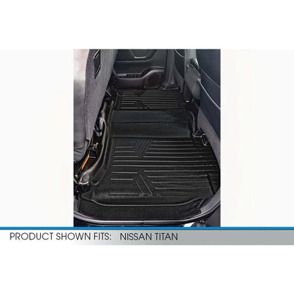 SMARTLINER Floor Liners for 2017-2024 Nissan Titan Crew Cab (1st Row Bench) No Underseat ToolBox and OTH Coverage