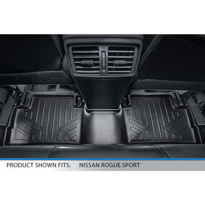 SMARTLINER Floor Liners for 2017-2024 Nissan Rogue Sport - Factory Cargo Tray in Lowest Position