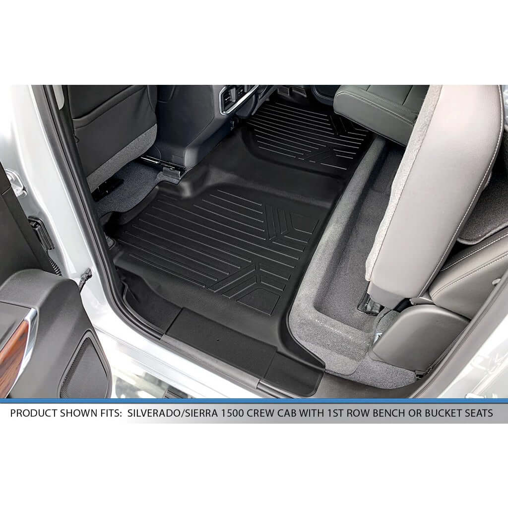 SmartCoverage™ Floor Liners For 2019-2026 1500 Silverado/Sierra Crew Cab 2019-2024 Crew Cab