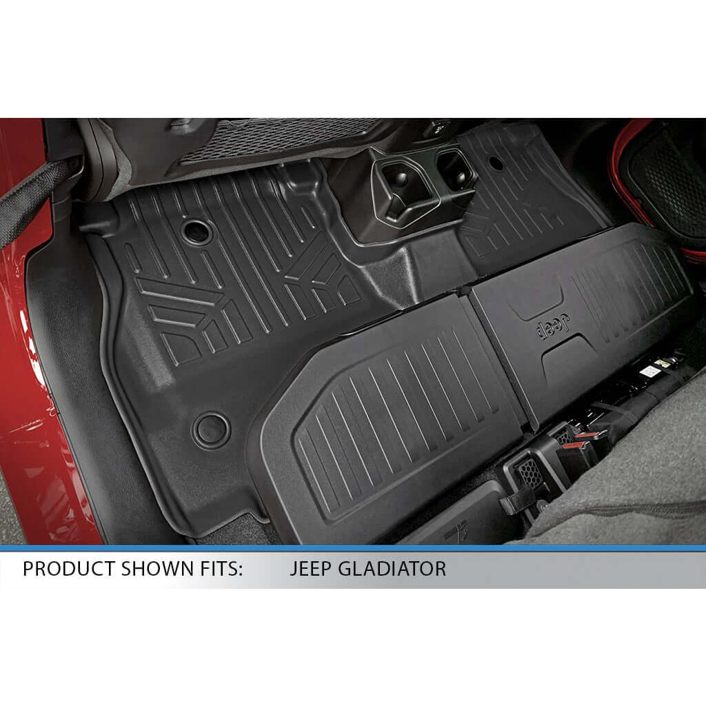 SmartCoverage™ Floor Liners For 2020-2026 Jeep Gladiator with Lockable Rear Underseat Storage