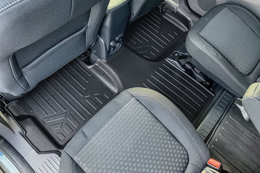 SMARTLINER Custom Fit Floor Liners For 2014-2017 Transit Connect With Carpet Flooring (Long Wheelbase & 2nd Row Bucket Seats)