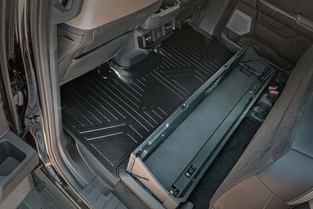 SmartCoverage™ Floor Liners For 2015-2026 Ford F-150 (1st Row Bucket) & OEM 2nd Row Under Seat Storage
