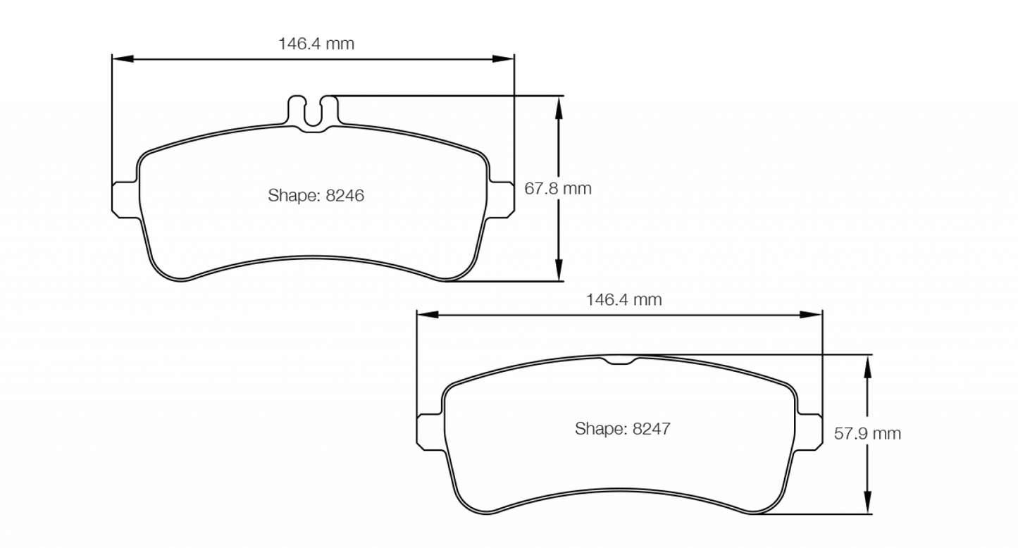 PAGID Racing Pagid Racing 8246 RSL29 Compound Brake Pads 8246-RSL29
