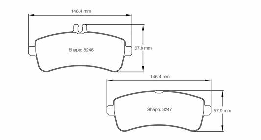 PAGID Racing Pagid Racing 8246 RSL29 Compound Brake Pads 8246-RSL29