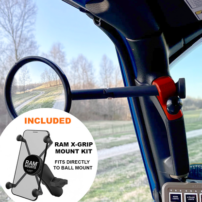A-PILLAR SIDE MIRRORS FOR 2018 - 2023 JEEP WRANGLER JL & GLADIATOR - CMM OFFROAD