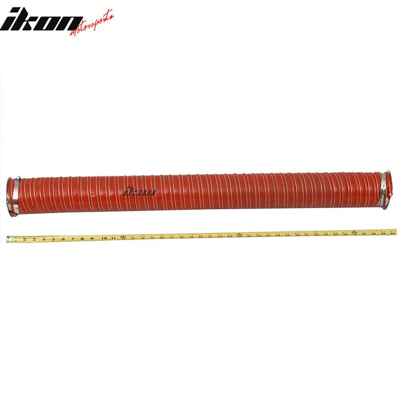 Universal Brake Cooling Dual Layerinsulation Hose W/ Flange 3.5in 2 Pc