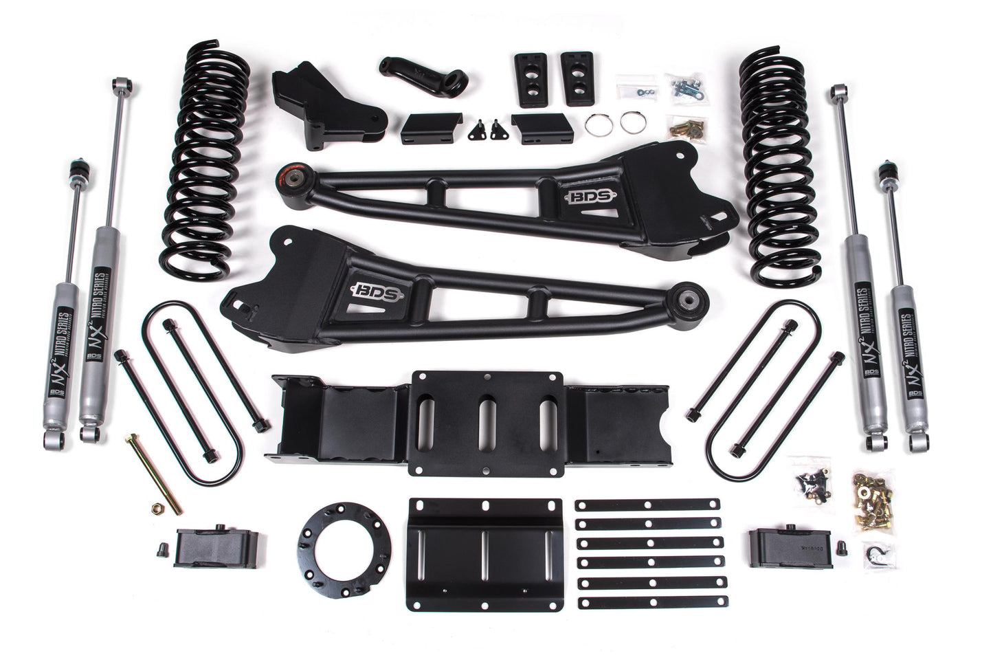 BDS SUSPENSION 4 Inch Lift Kit W/ Radius Arm - Ram 3500 (19-24) 4WD - Diesel BDS1657FPE
